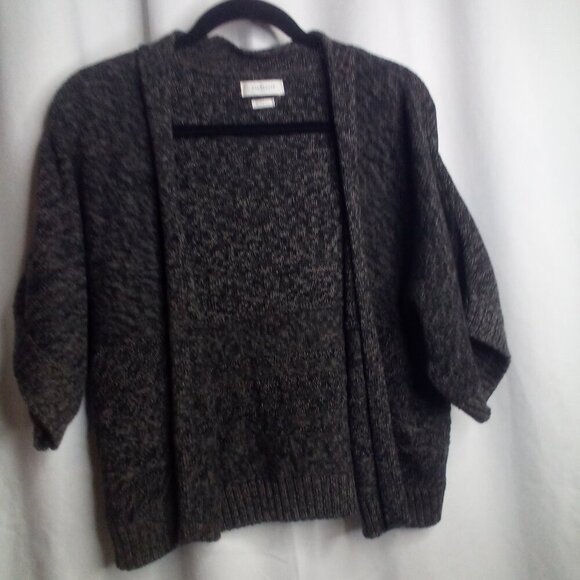 Van Heusen Cardigan Sweater S Women Open Front Short Sleeve Gray - Picture 16 of 16